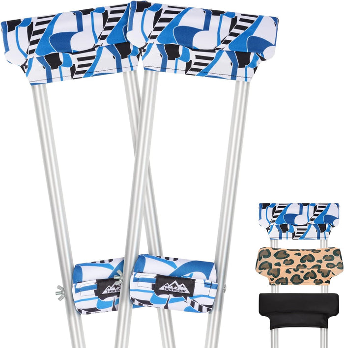 Crutch Pads and Hand Grips 4-Pack Memory Foam Cushioned Covers