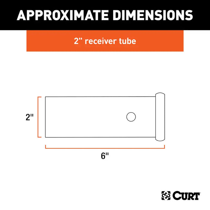 Curt 6" Raw Steel Receiver Tubing (2" Receiver)