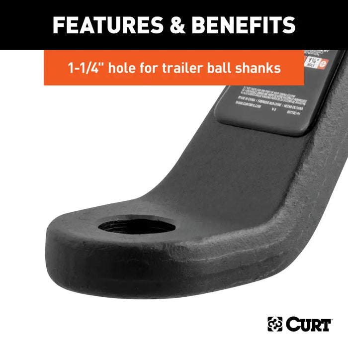 Curt Forged Ball Mount (2" Shank, 17,000 lbs., 2" Drop, 8-1/2" Long)