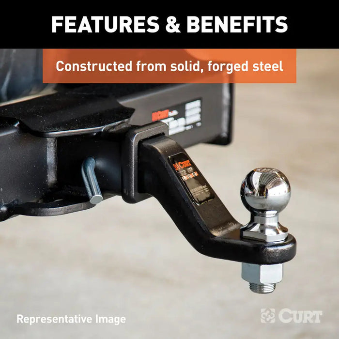 Curt Forged Ball Mount (2" Shank, 17,000 lbs., 6" Drop, 9-1/2" Long)