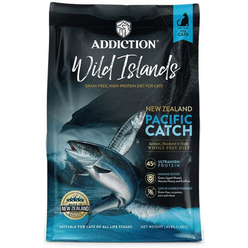 (DIS) Addiction Wild Islands New Zealand Pacific Catch, Dry Cat Food 1.8kg