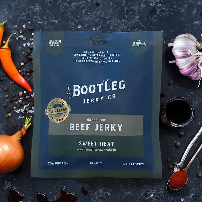 (DIS) Bootleg Jerky Sweet Heat -Tangy, sweet, smokey and hot 80g