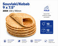 (DIS) Gianni's Souvlaki Kebab Flat Bread 230mmx190mm, 10pc