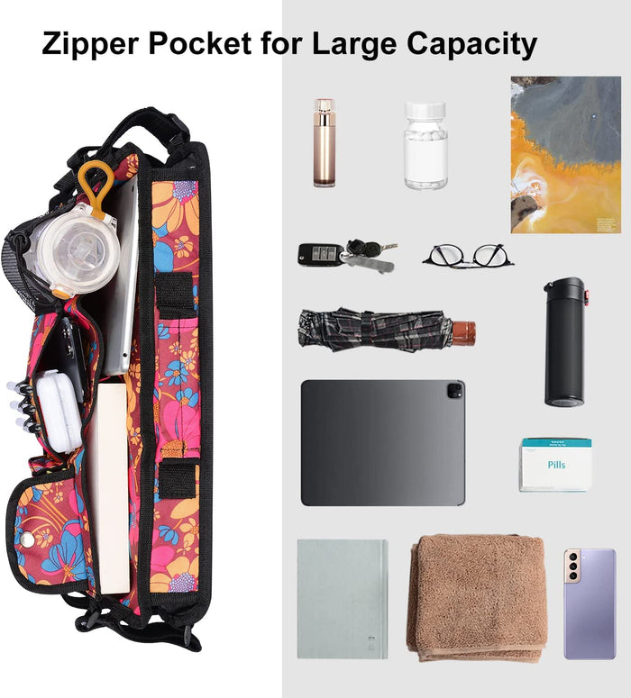 Double Side Walker Bag with 9 Pockets for Walkers Rollators Wheelchairs