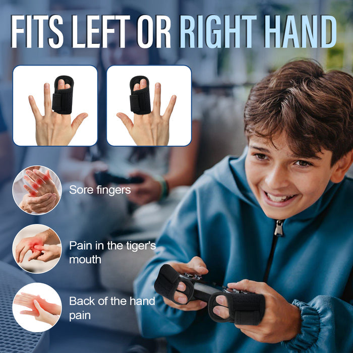 Dual Finger Splint Brace with Adjustable Aluminum Support, Breathable Finger Support for Sprains, Tendonitis and Injuries