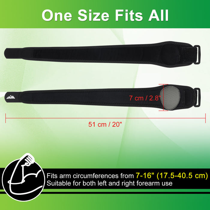 Elbow Brace ¨C Adjustable Forearm Support with Compression Pad (1 Pack)