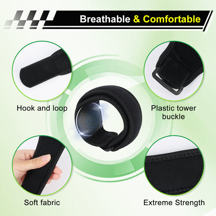 Elbow Brace ¨C Adjustable Forearm Support with Compression Pad (1 Pack)