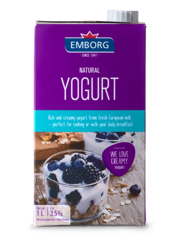 EMBORG Plain Yoghurt 1L