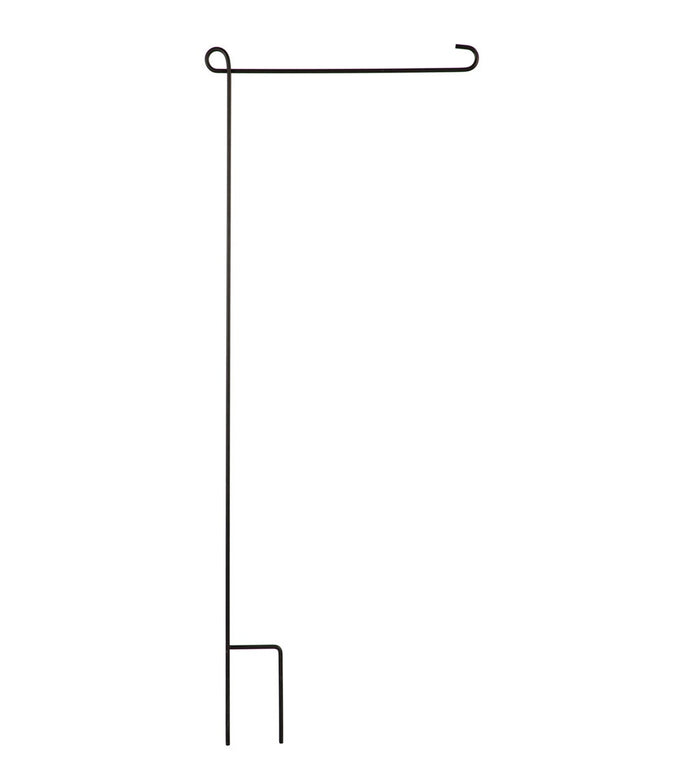 Evergreen Black Metal Garden Flag Stand