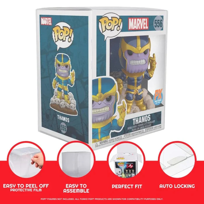 EVORETRO - Premium Funko Pop Plastic Protector for 15cm 10-Pack