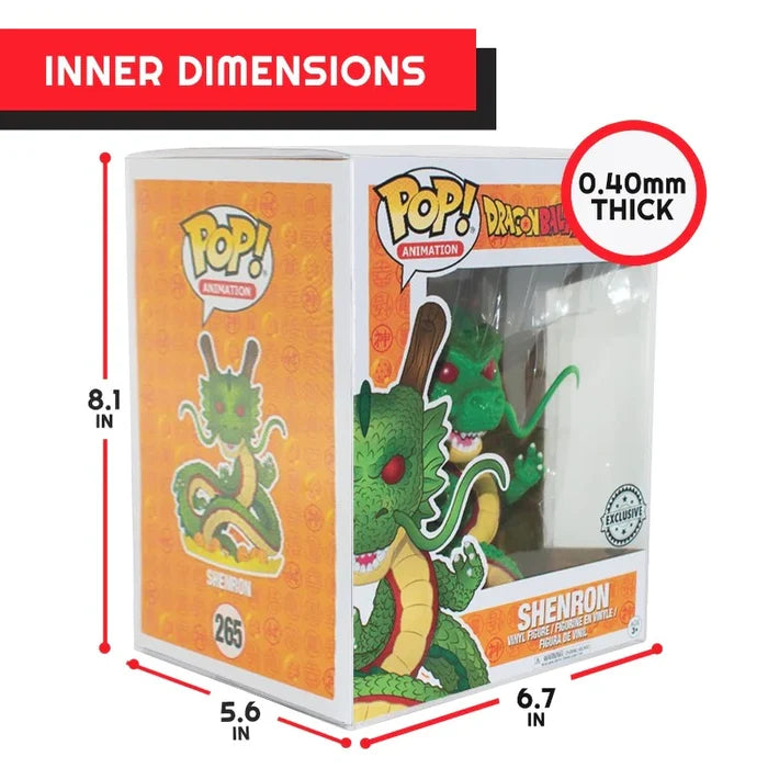 EVORETRO - Premium Funko Pop Plastic Protector for 15cm 10-Pack