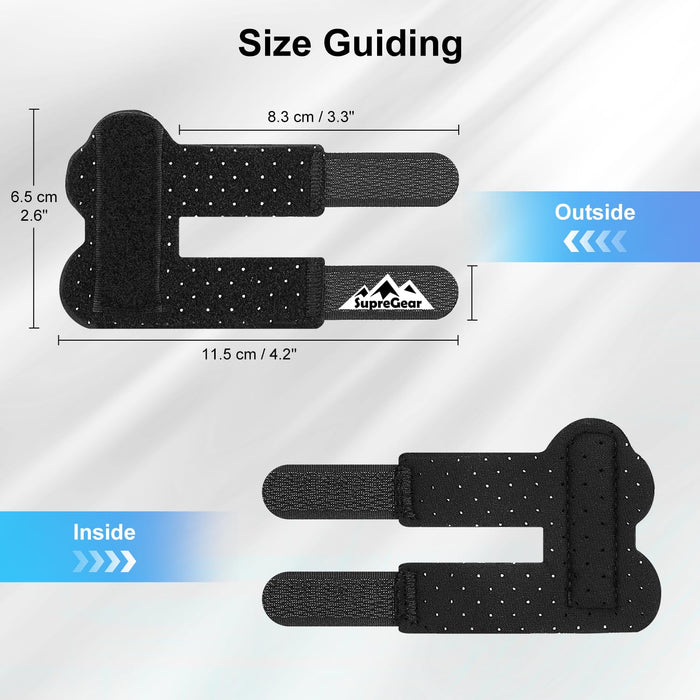 Finger Splint Support 2 Pack Adjustable Trigger Finger Brace for Broken Sprain Arthritis
