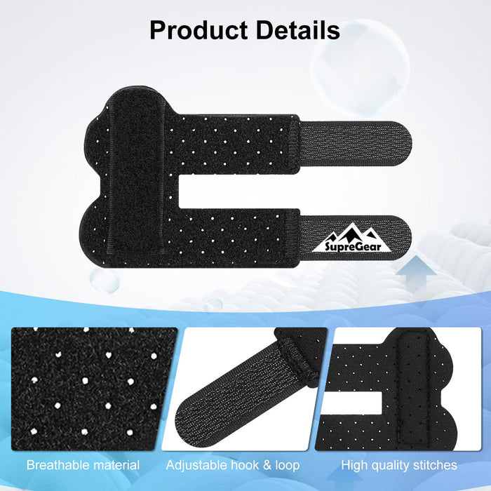 Finger Splint Support 2 Pack Adjustable Trigger Finger Brace for Broken Sprain Arthritis