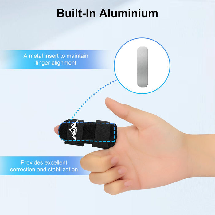 Finger Splint Support 2 Pack Adjustable Trigger Finger Brace for Broken Sprain Arthritis
