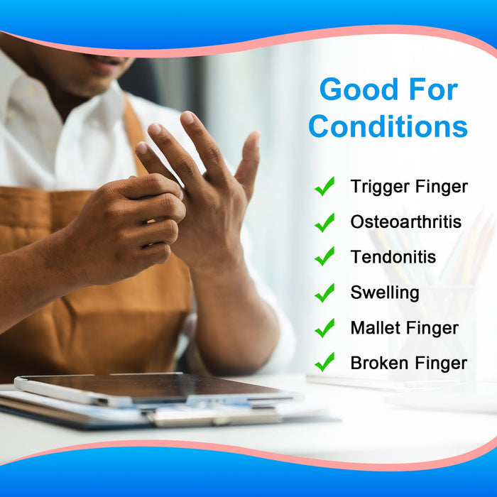 Finger Splint Support 2 Pack Adjustable Trigger Finger Brace for Broken Sprain Arthritis