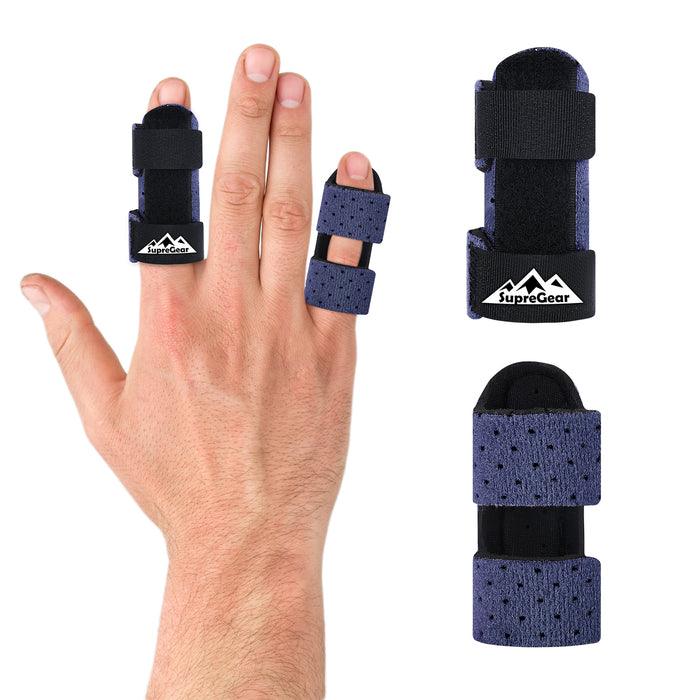 Finger Splint Support 2 Pack Adjustable Trigger Finger Brace for Broken Sprain Arthritis