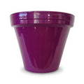 Flower Pot, Violet Ceramic, 6.5 x 5.5-In.