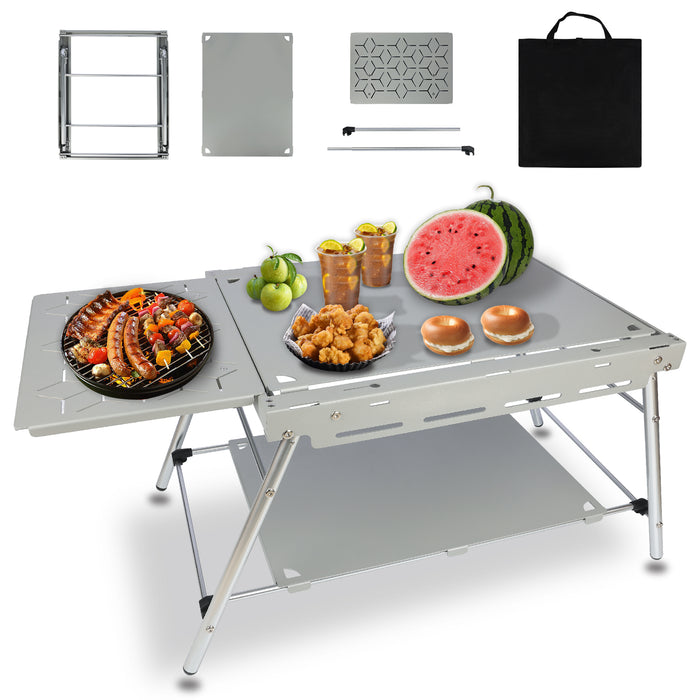 Foldable Camping Table Portable Lightweight Aluminum Outdoor Table