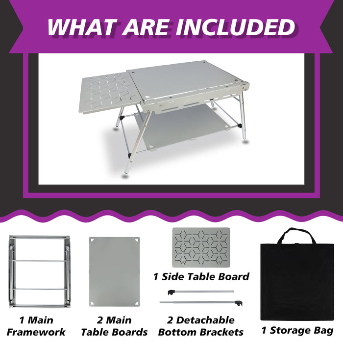 Foldable Camping Table Portable Lightweight Aluminum Outdoor Table