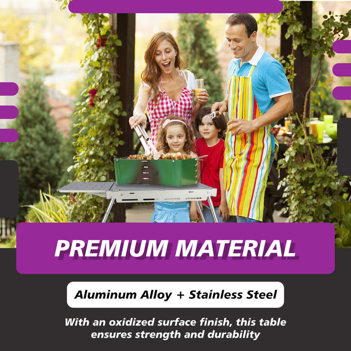Foldable Camping Table Portable Lightweight Aluminum Outdoor Table