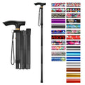Folding Cane Adjustable Walking Stick Lightweight Travel Cane with T Handle