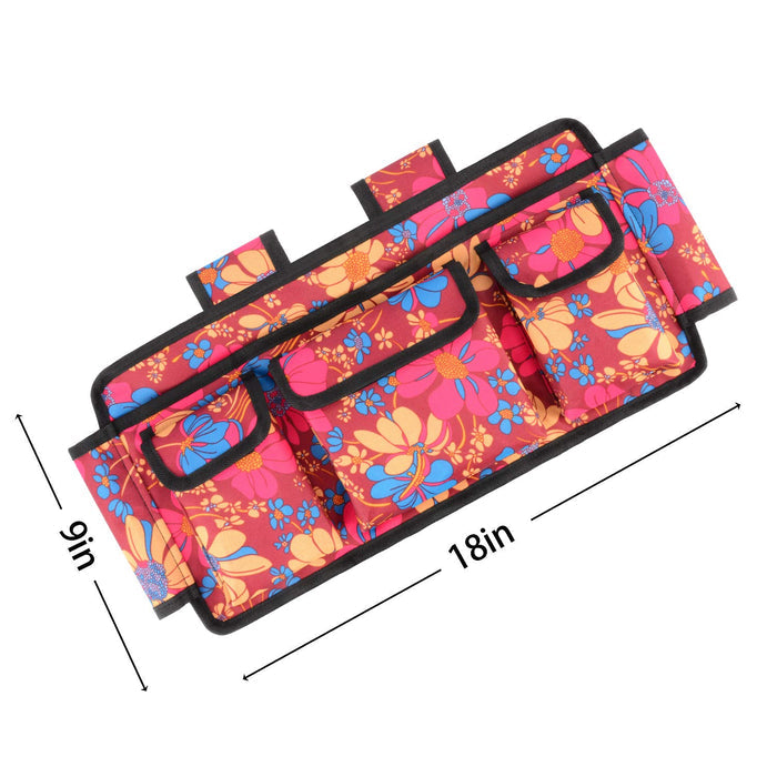 Folding Walker Basket Organizer with Pockets for Rollators Wheelchairs