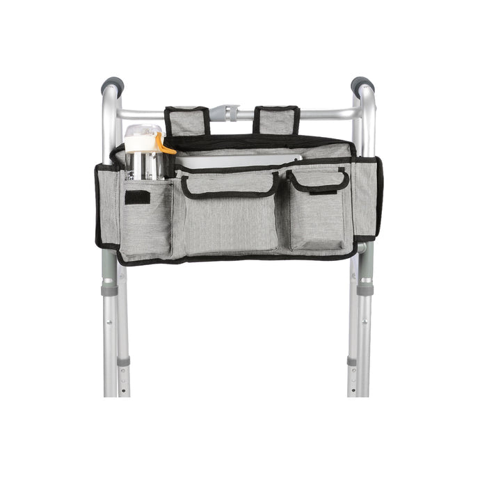 Folding Walker Basket Organizer with Pockets for Rollators Wheelchairs