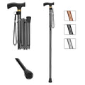 Folding Walking Cane with T-Handle, Adjustable Aluminum Mobility