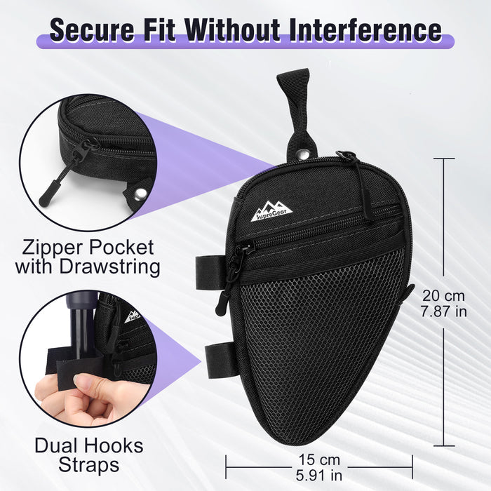 Forearm Crutch Bag Organizer with Cup Holder, Compact Storage Pouch for Phone, Keys and Essentials