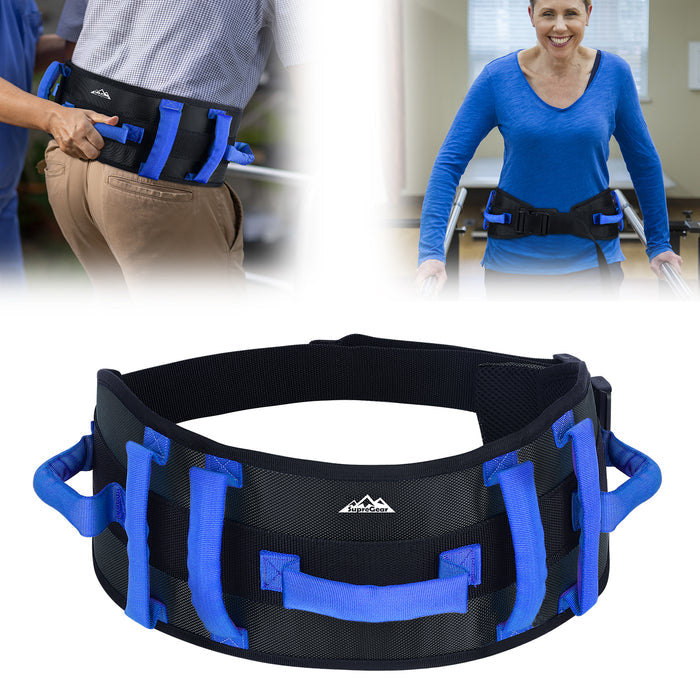 Gait Belt Transfer Aid with 7 Handles & Quick-Release Buckle