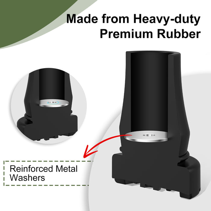 Heavy Duty 3/4" Cane Tips, Anti-Slip Rubber Feet
