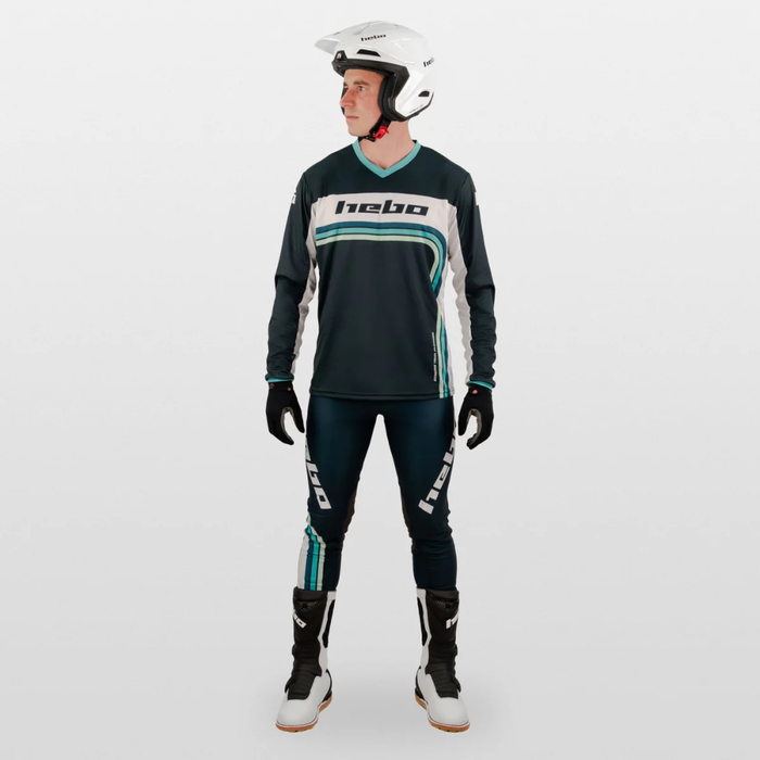 Hebo Pro Trial Retro Shirt – Green - Road and Trials