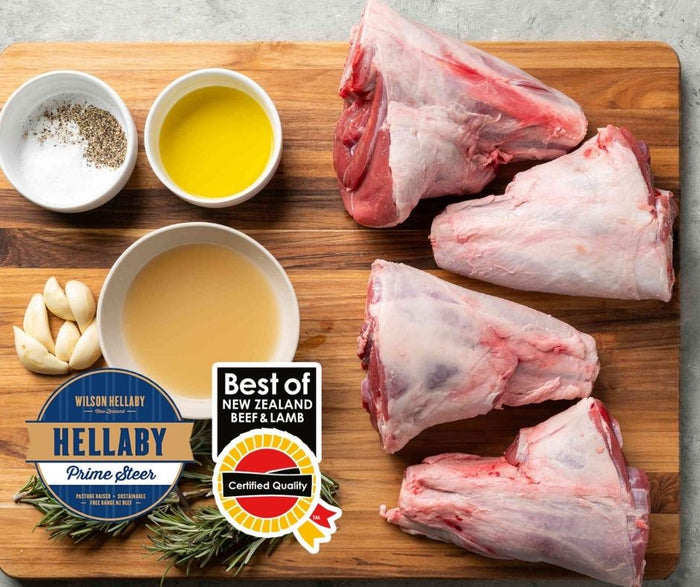 Hellaby NZ Prime Lamb Hind Shank, 2 pc, average 1-1.4kg, price per kg