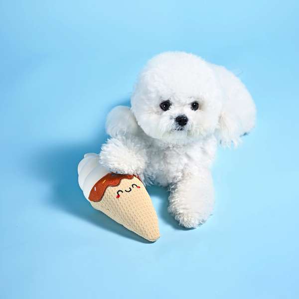 Hugsmart Food Party – Ice Cream Cone Dog Toy
