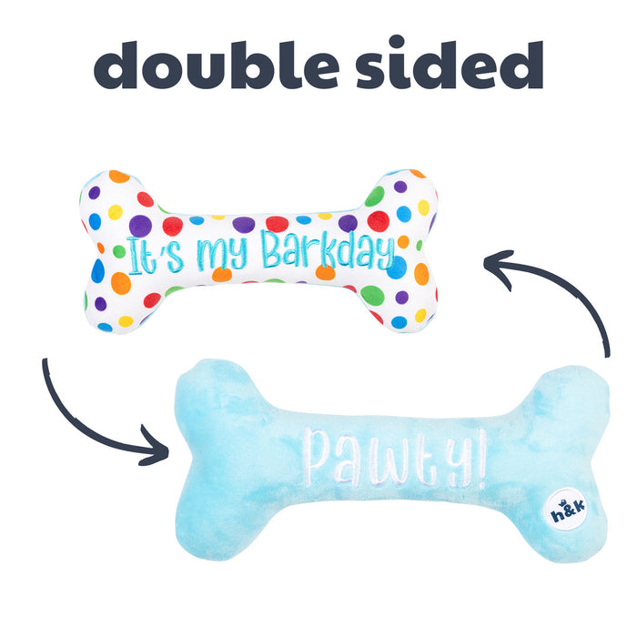 Huxley & Kent Happy Barkday Double Sidded Dog Toy