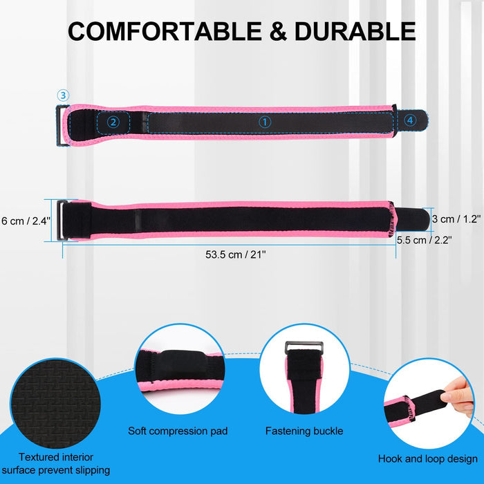 IT Band Strap Knee Support for Iliotibial Band Syndrome Pain Relief 2-Pack