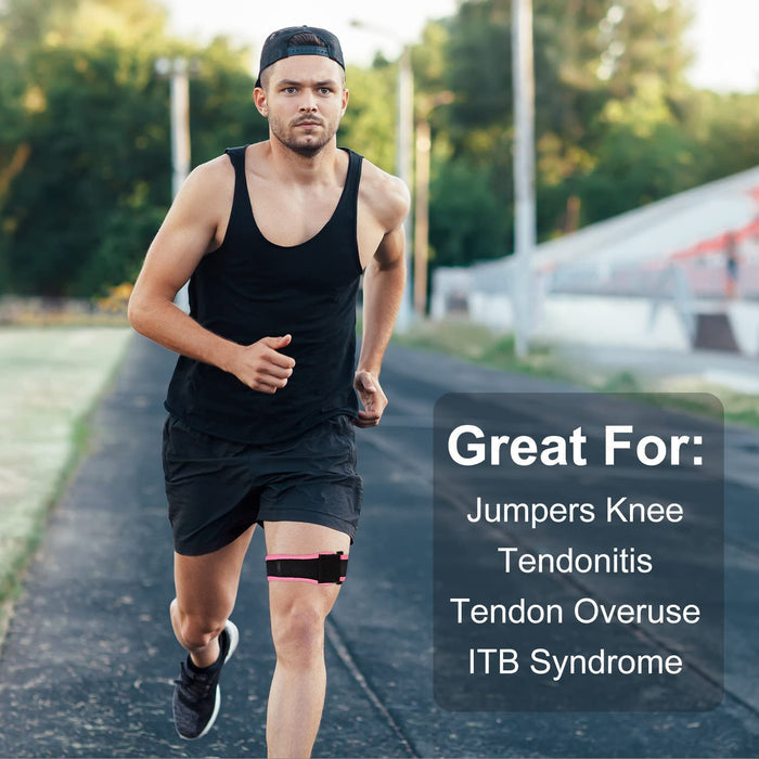 IT Band Strap Knee Support for Iliotibial Band Syndrome Pain Relief 2-Pack