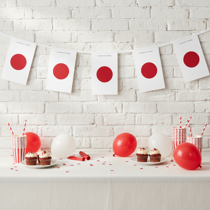 Japanese Flag Bunting - 2.4m