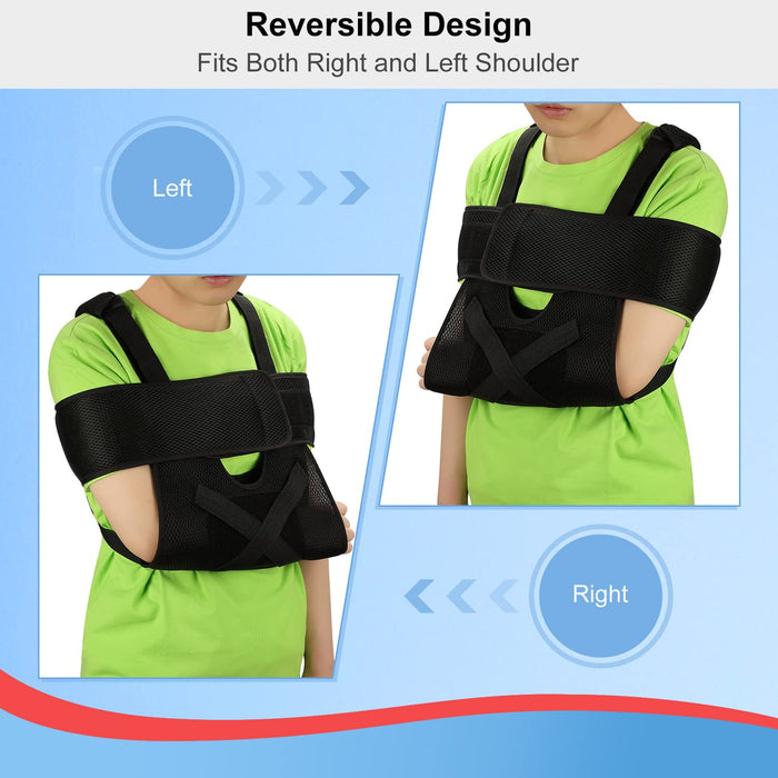 Kids Arm Sling Shoulder Immobilizer Adjustable Support Brace