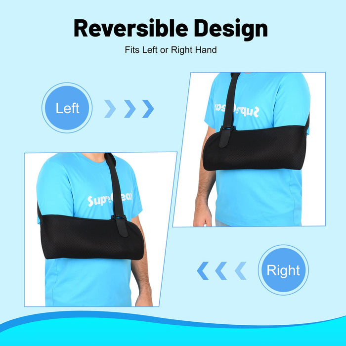 Mesh Arm Sling Shoulder Immobilizer Adjustable Support for Injury Recovery
