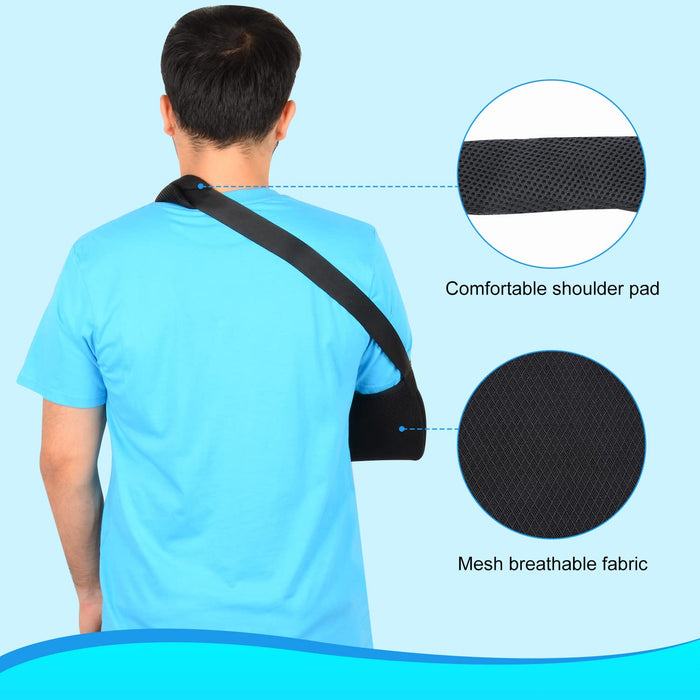Mesh Arm Sling Shoulder Immobilizer Adjustable Support for Injury Recovery