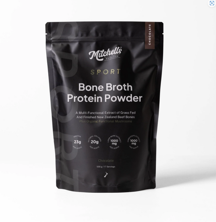 Mitchells Nutrition Bone Broth Protein Powder Chocolate 500g (Sport)