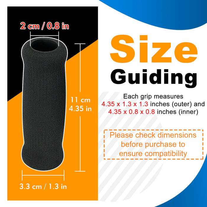 Non-Slip Foam Cane Grips, 4-PackNon-Slip Foam Cane Grips 4-Pack, Soft Replacement Handle Covers
