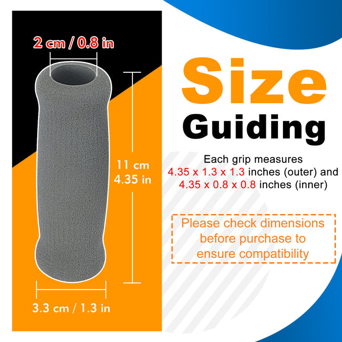 Non-Slip Foam Cane Grips, 4-PackNon-Slip Foam Cane Grips 4-Pack, Soft Replacement Handle Covers