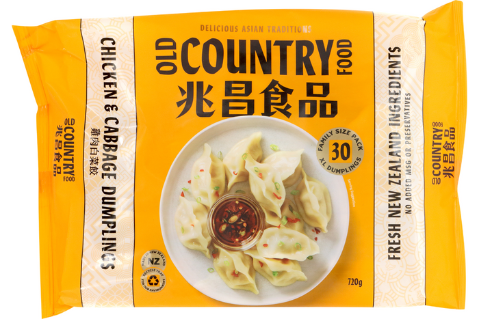 Old Country Dumplings - NZ Chicken & Cabbage 24gx30pc