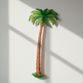 Palm Tree Cardboard Cut Out on Wall with Light and Shade