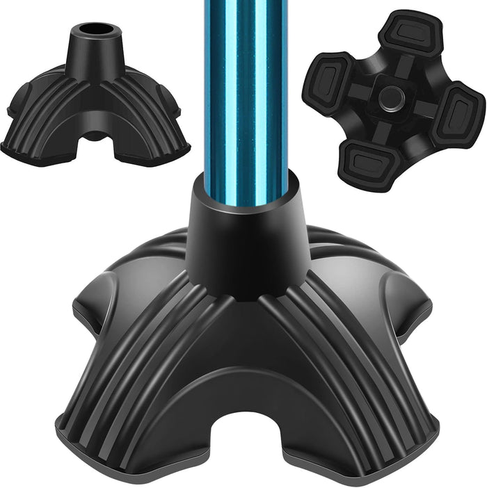 Quad Cane Tip Replacement 4 Point Self Standing Anti Slip Rubber Base