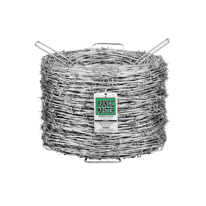 Range Master Barbed Wire 1320 ft L, 5 in Barb, Zinc Coated
