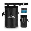 Rock Climbing Chalk Bag with Zipper Pocket, Brush Holder & Strap