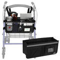 Rollator Walker Basket Organizer with Multiple Pockets & Cup Holder Storage Bag